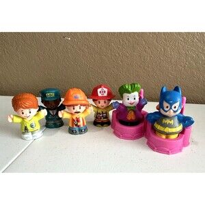 Fisher Price Little People 8 pc DC Superhero, Conductor, Driver + Other Misc